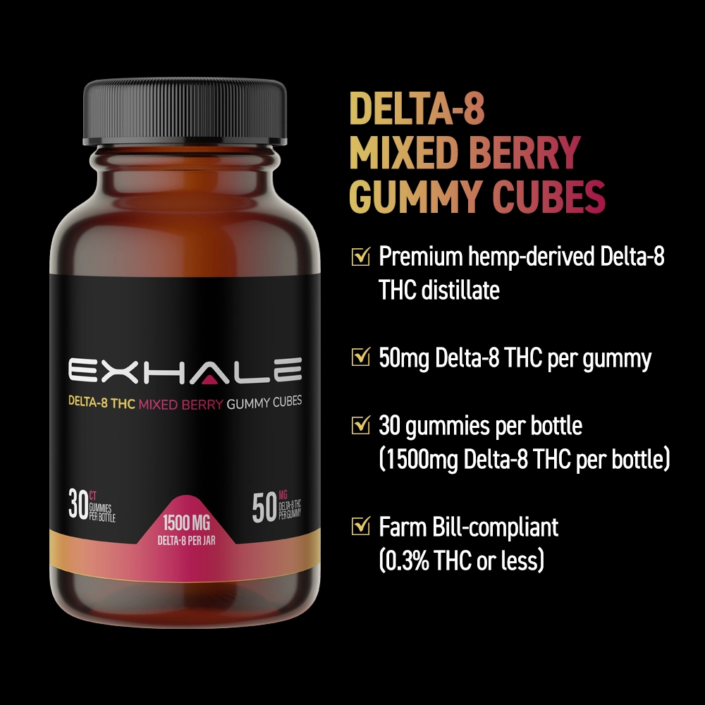 D8 Gummies - Mixed Berry - 50mg